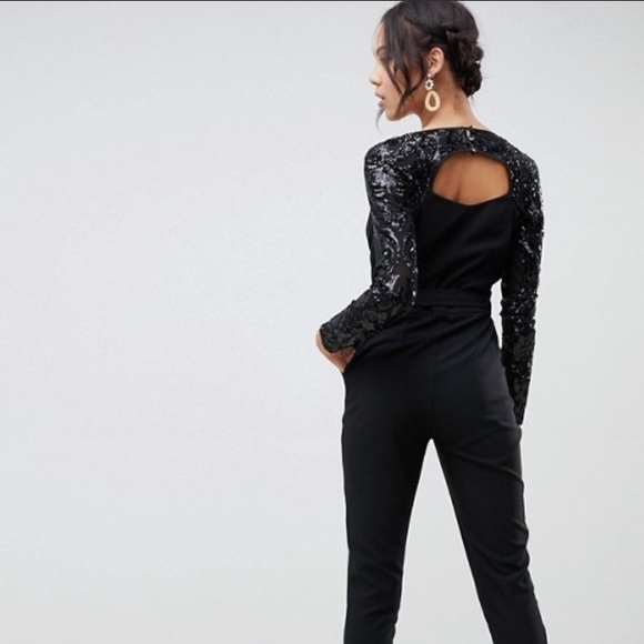 little mistress wrap front jumpsuit